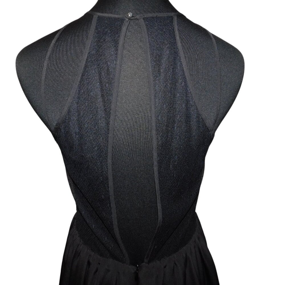 BCBGeneration Little Black Dress With Lace Halter Design W/ Spaghetti Straps - Picture 10 of 10